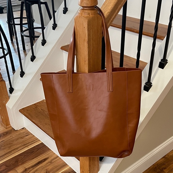 GAP Handbags - GAP Cognac Synthetic Leather Tote Bag